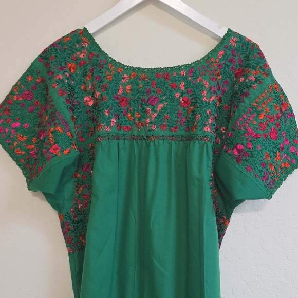 Source Unknown Green Floral Midi Dress - Picture 4 of 4